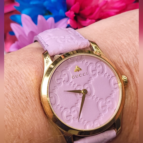 Gucci Luxury Watch Statement Piece 14k Gold later bezel - Picture 5 of 6